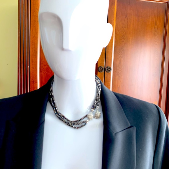 Shiny chique three string necklace shiny magnetic clasps multiple ways of wear - Picture 4 of 12